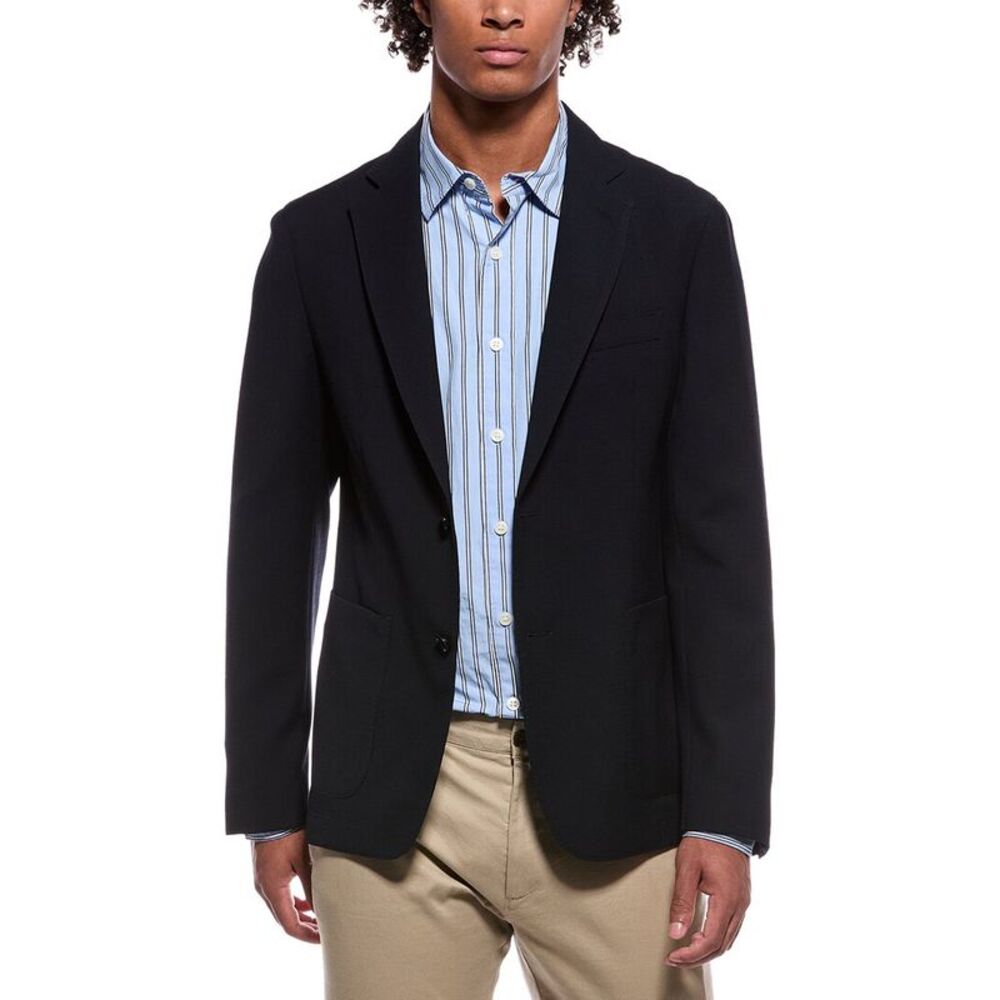 Hugo Boss Mens Boss  C Hanry Wool-Blend Jacket, Blue
